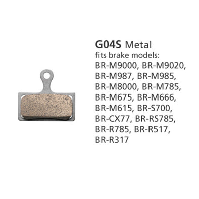 Shimano Brake Metal Pad and Spring G04S