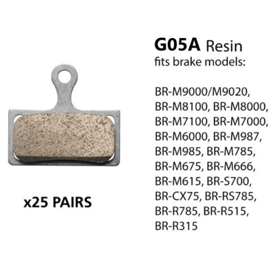 Shimano G05A 2 Piston Resin Pad without Fin (B)